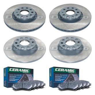 DuraGo® - Titanium Series Plain Front and Rear Brake Kit with Ceramic Pads