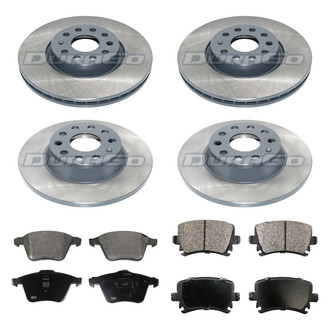 DuraGo® - Titanium Series Plain Front and Rear Brake Kit with Ceramic Pads
