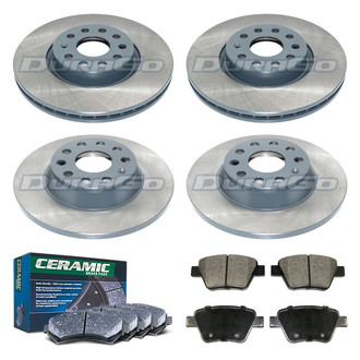 DuraGo® - Titanium Series Plain Front and Rear Brake Kit with Ceramic Pads