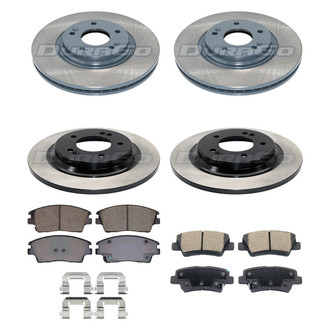 DuraGo® - Titanium Series Plain Front and Rear Brake Kit with Ceramic Pads
