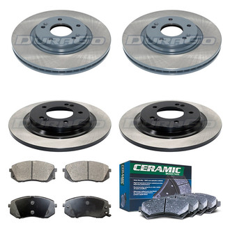 DuraGo® - Titanium Series Plain Front and Rear Brake Kit with Ceramic Pads