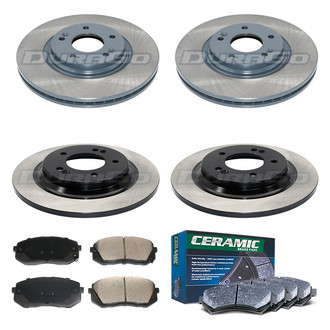 DuraGo® - Titanium Series Plain Front and Rear Brake Kit with Ceramic Pads