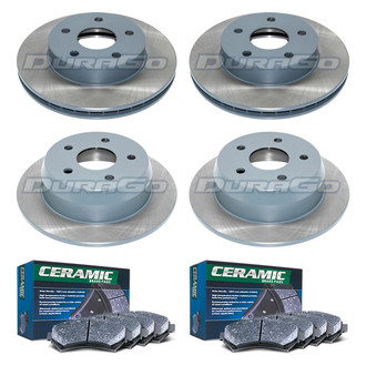 DuraGo® - Titanium Series Plain Front and Rear Brake Kit with Ceramic Pads