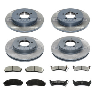 DuraGo® - Titanium Series Plain Front and Rear Brake Kit with Ceramic Pads