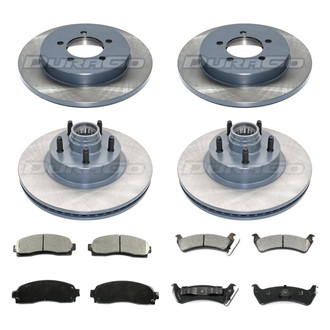 DuraGo® - Titanium Series Plain Front and Rear Brake Kit with Ceramic Pads