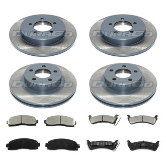 DuraGo® - Titanium Series Plain Front and Rear Brake Kit with Ceramic Pads