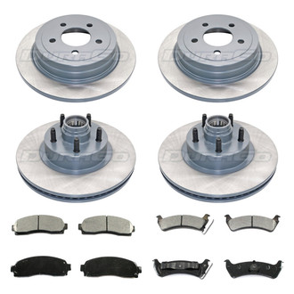 DuraGo® - Titanium Series Plain Front and Rear Brake Kit with Ceramic Pads