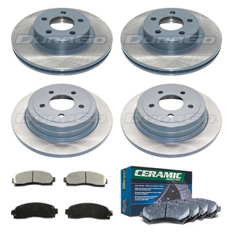 DuraGo® - Titanium Series Plain Front and Rear Brake Kit with Ceramic Pads