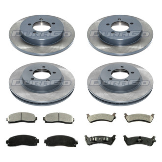 DuraGo® - Titanium Series Plain Front and Rear Brake Kit with Ceramic Pads