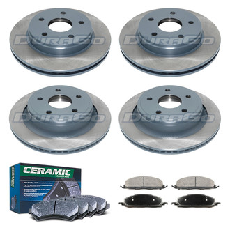 DuraGo® - Titanium Series Plain Front and Rear Brake Kit with Ceramic Pads