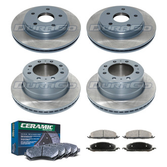 DuraGo® - Titanium Series Plain Front and Rear Brake Kit with Ceramic Pads