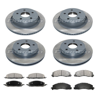 DuraGo® - Titanium Series Plain Front and Rear Brake Kit with Ceramic Pads
