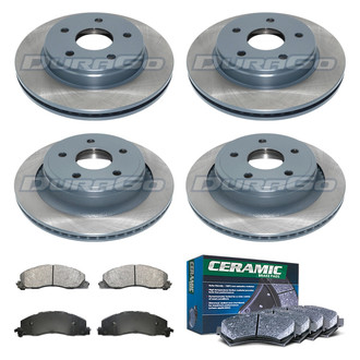 DuraGo® - Titanium Series Plain Front and Rear Brake Kit with Ceramic Pads