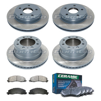 DuraGo® - Titanium Series Plain Front and Rear Brake Kit with Ceramic Pads