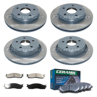 DuraGo® - Titanium Series Plain Front and Rear Brake Kit with Ceramic Pads