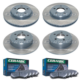 DuraGo® - Titanium Series Plain Front and Rear Brake Kit with Ceramic Pads