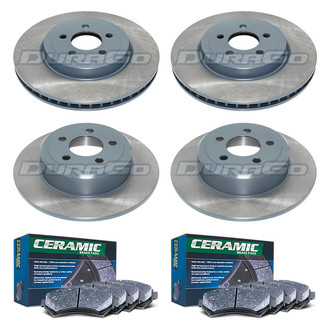 DuraGo® - Titanium Series Plain Front and Rear Brake Kit with Ceramic Pads