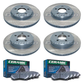 DuraGo® - Titanium Series Plain Front and Rear Brake Kit with Ceramic Pads