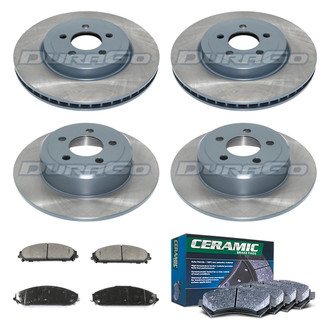 DuraGo® - Titanium Series Plain Front and Rear Brake Kit with Ceramic Pads