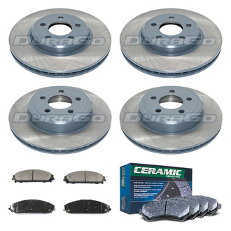 DuraGo® - Titanium Series Plain Front and Rear Brake Kit with Ceramic Pads