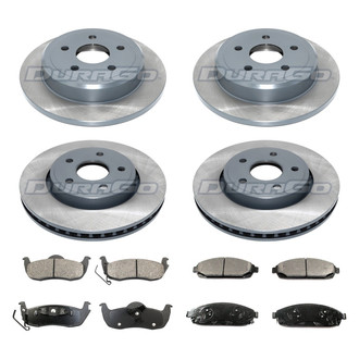 DuraGo® - Titanium Series Plain Front and Rear Brake Kit with Ceramic Pads