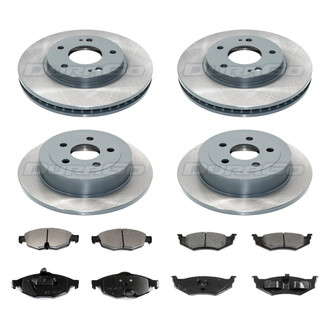 DuraGo® - Titanium Series Plain Front and Rear Brake Kit with Ceramic Pads