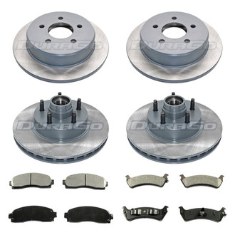 DuraGo® - Titanium Series Plain Front and Rear Brake Kit with Ceramic Pads