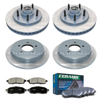DuraGo® - Titanium Series Plain Front and Rear Brake Kit with Ceramic Pads