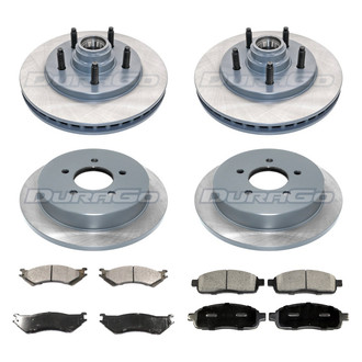 DuraGo® - Titanium Series Plain Front and Rear Brake Kit with Ceramic Pads