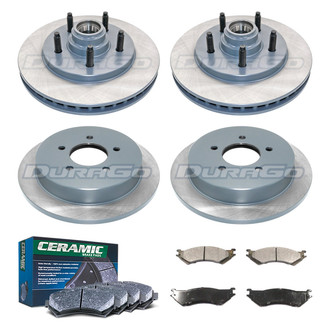 DuraGo® - Titanium Series Plain Front and Rear Brake Kit with Ceramic Pads