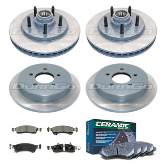 DuraGo® - Titanium Series Plain Front and Rear Brake Kit with Ceramic Pads