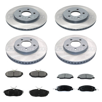 DuraGo® - Titanium Series 1-Piece Plain Brake Kit with Ceramic Brake Pads