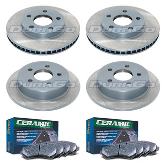DuraGo® - Titanium Series Plain Front and Rear Brake Kit with Ceramic Pads