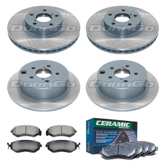 DuraGo® - Titanium Series Plain Front and Rear Brake Kit with Ceramic Pads