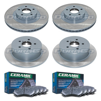 DuraGo® - Titanium Series Plain Front and Rear Brake Kit with Ceramic Pads
