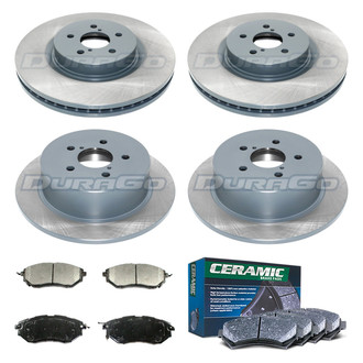 DuraGo® - Titanium Series Plain Front and Rear Brake Kit with Ceramic Pads