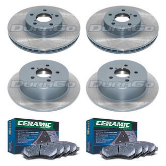 DuraGo® - Titanium Series Plain Front and Rear Brake Kit with Ceramic Pads