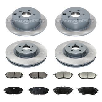 DuraGo® - Titanium Series Plain Front and Rear Brake Kit with Ceramic Pads