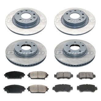 DuraGo® - Titanium Series Plain Front and Rear Brake Kit with Ceramic Pads