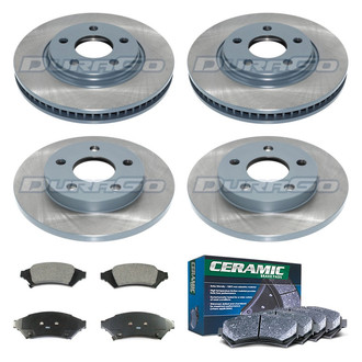 DuraGo® - Titanium Series Plain Front and Rear Brake Kit with Ceramic Pads