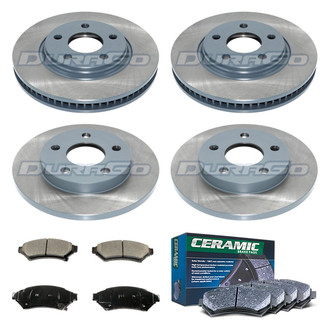 DuraGo® - Titanium Series Plain Front and Rear Brake Kit with Ceramic Pads