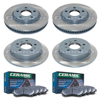 DuraGo® - Titanium Series Plain Front and Rear Brake Kit with Ceramic Pads