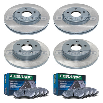 DuraGo® - Titanium Series Plain Front and Rear Brake Kit with Ceramic Pads