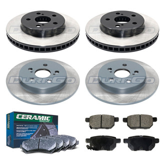 DuraGo® - Titanium Series Plain Front and Rear Brake Kit with Ceramic Pads