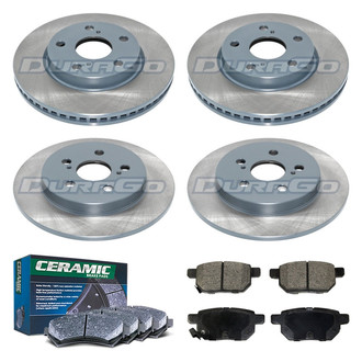 DuraGo® - Titanium Series Plain Front and Rear Brake Kit with Ceramic Pads