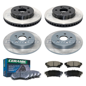 DuraGo® - Titanium Series Plain Front and Rear Brake Kit with Ceramic Pads