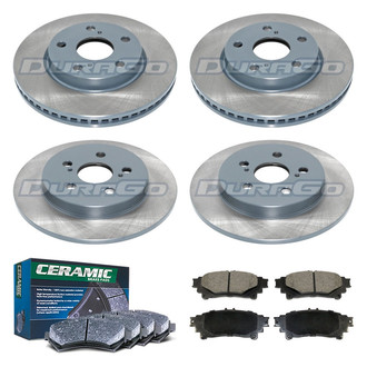 DuraGo® - Titanium Series Plain Front and Rear Brake Kit with Ceramic Pads