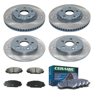 DuraGo® - Titanium Series Plain Front and Rear Brake Kit with Ceramic Pads