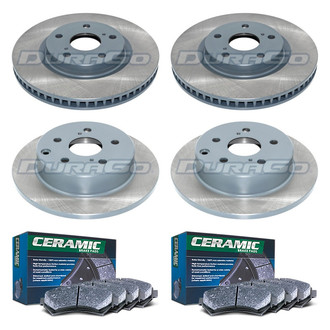 DuraGo® - Titanium Series Plain Front and Rear Brake Kit with Ceramic Pads