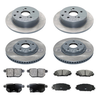 DuraGo® - Titanium Series Plain Front and Rear Brake Kit with Ceramic Pads